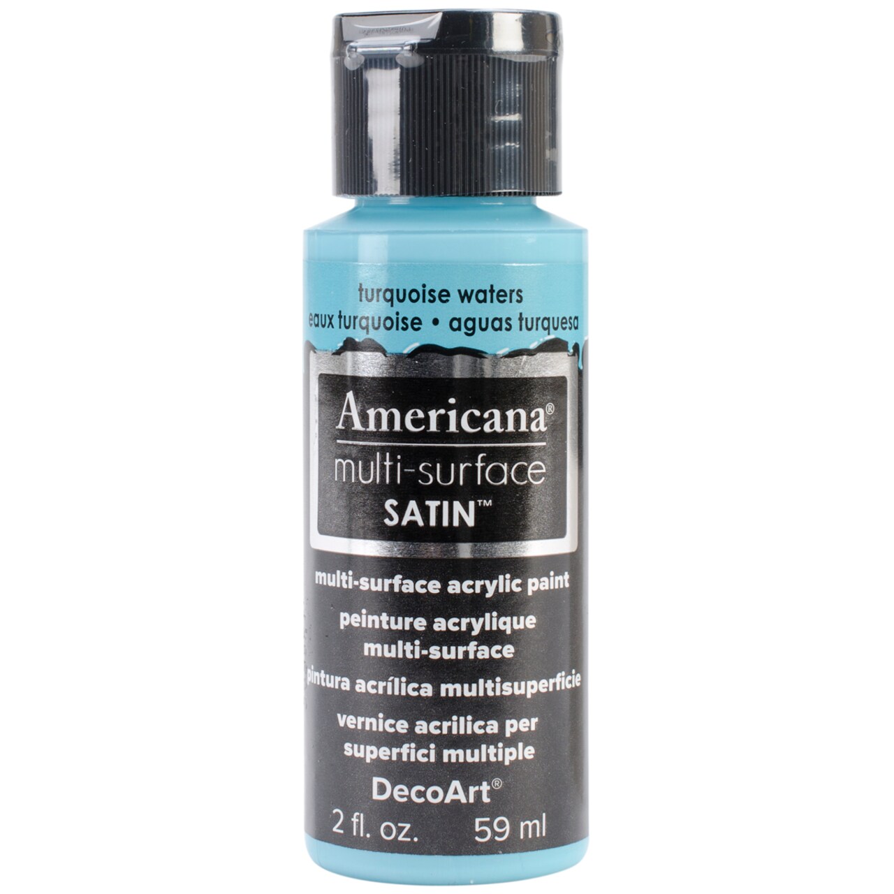 DecoArt Americana Multi-Surface Satin Acrylic Paint 2oz-Turquoise Waters